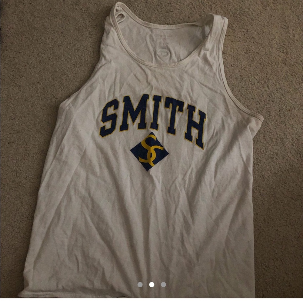 Smith College white cotton Champion tank top